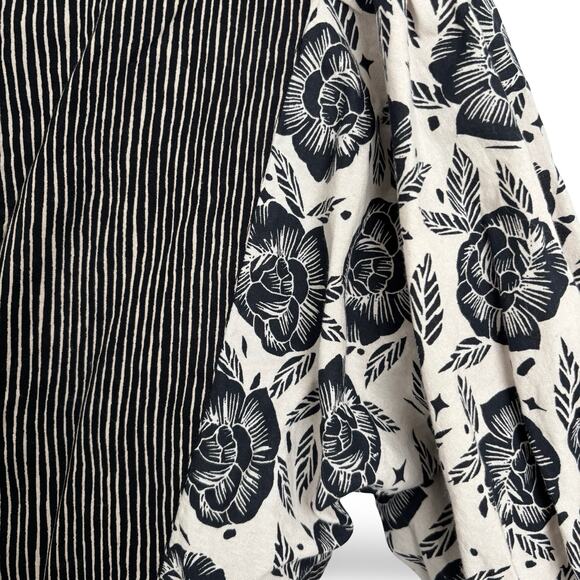 Anthropologie Bloomingprint Cotton FloralPrint Midi Dress Square Neckline Size 8 - Picture 7 of 11